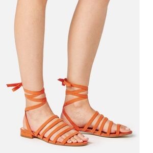 Just Fab sandals Orange sandals, Size 9